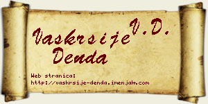 Vaskrsije Denda vizit kartica